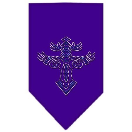 UNCONDITIONAL LOVE Warriors Cross Rhinestone Bandana Purple Large UN760815